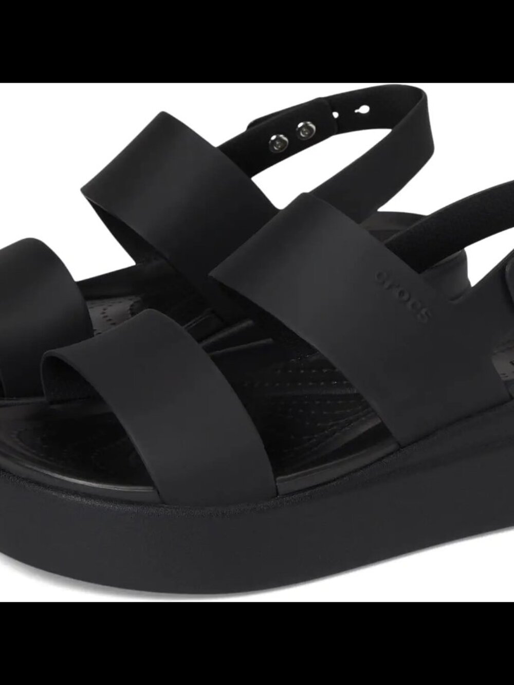 Crocs Brooklyn Low Wedges (Black, size 10)